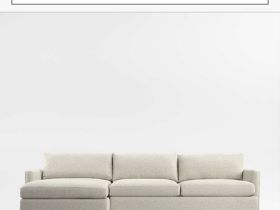 Crate & Barrel Lounge Deep 2-piece section sofa with Chaise