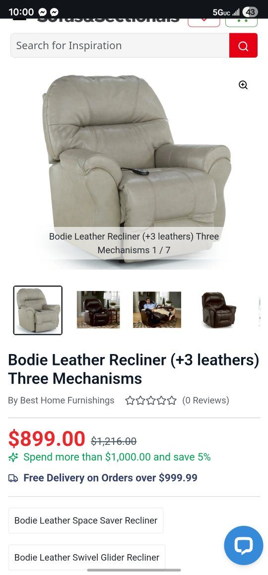 electric leather recliner