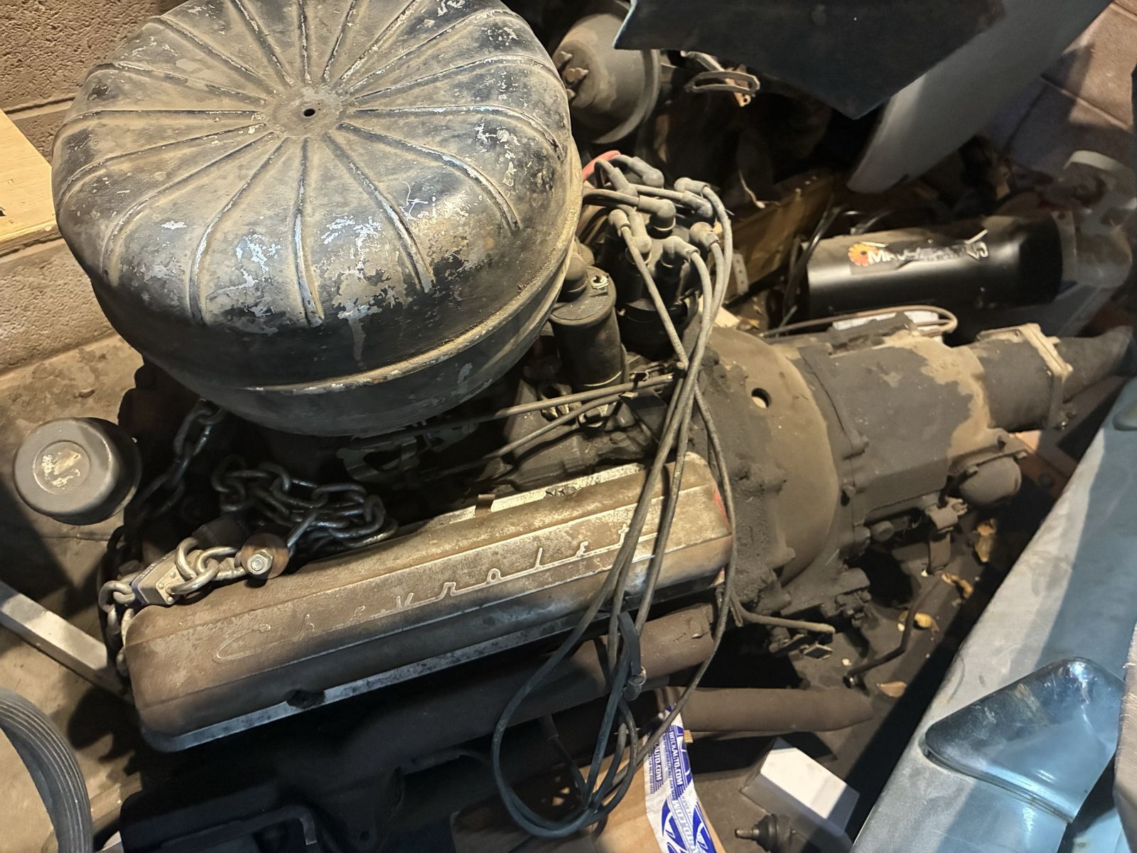 Chevy motor and power glide transmission