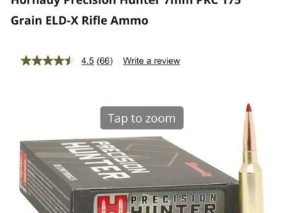 Hornady 7mm PRC 154 Grain SST American Whitetail Tipped Rifle Ammo 20-Round Box