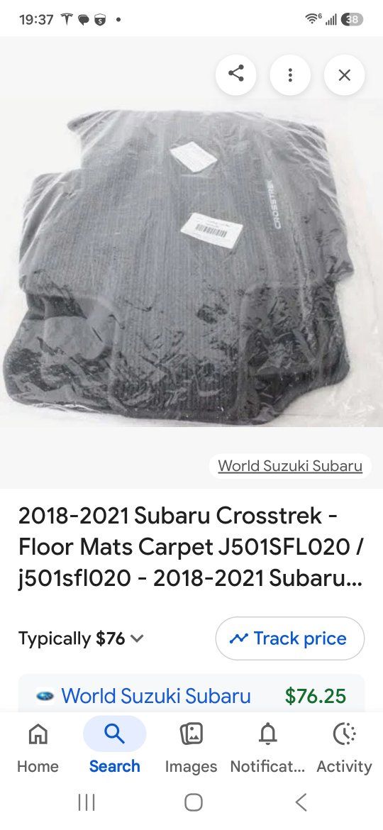 Crosstrek floor mats 2018-2021 oem
