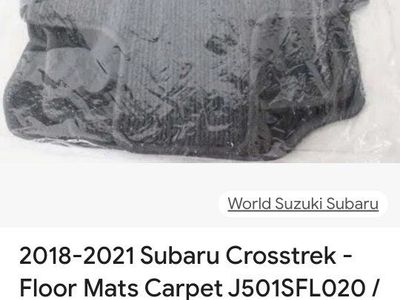 Crosstrek floor mats 2018-2021 oem