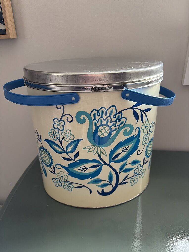 Antique Vintage Tri-Chem Tin Bucket Can