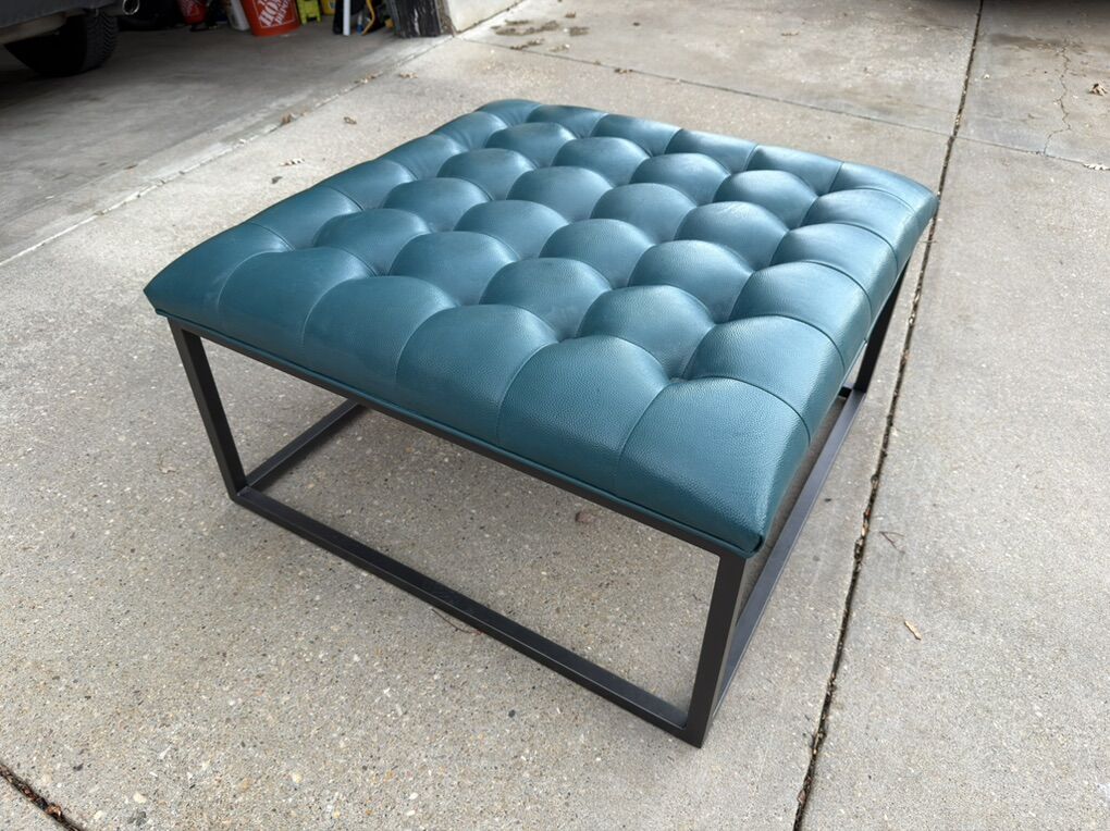 Modern Leather Ottoman