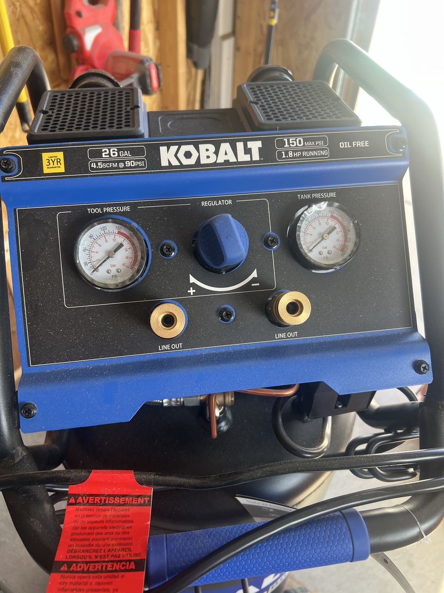 Kobalt 26 gallon air compressor 
