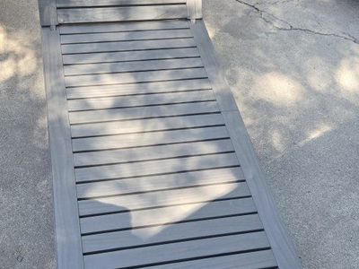 Adjustable Gray Outdoor Patio Chaise Lounge chair