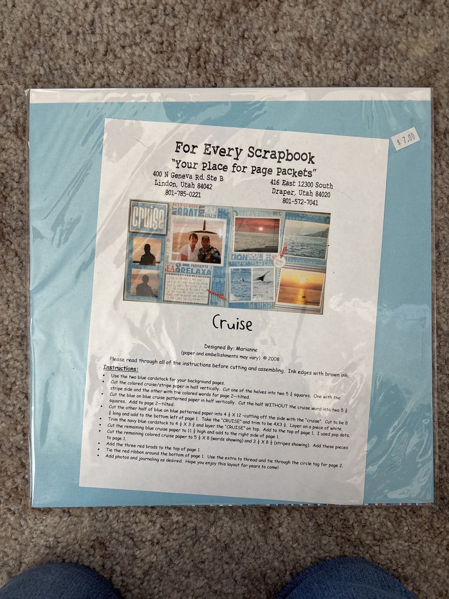 Cruise Scrapbook page