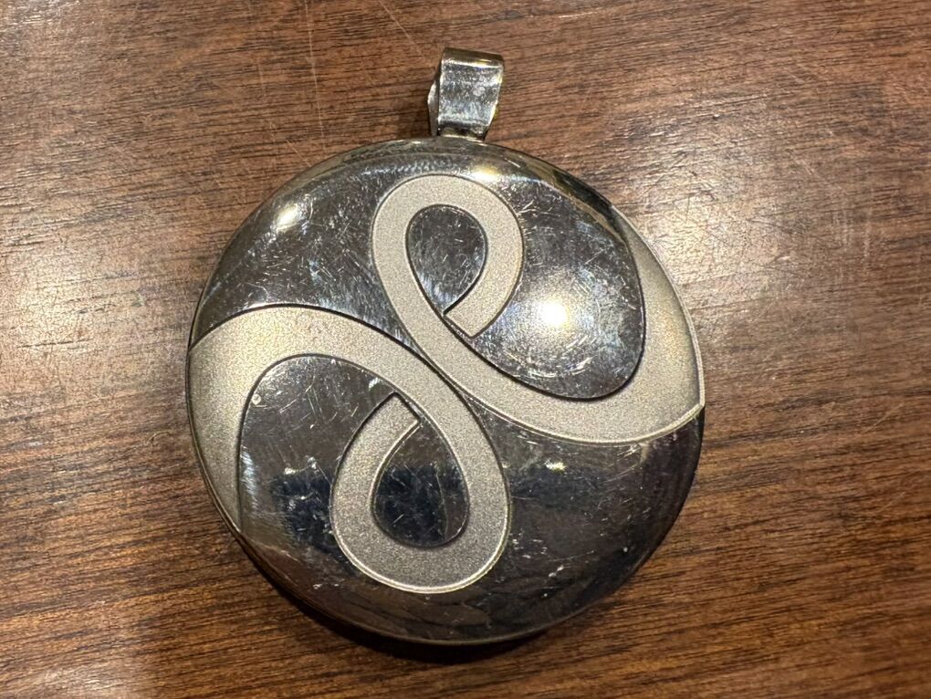 Silver Tone Pranic Balance Ayan Infused Pendant