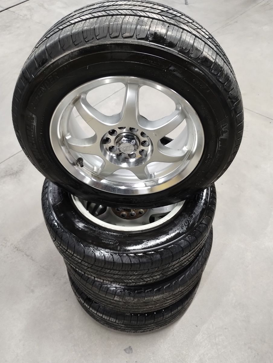 Complete set of 4 Premium Michelin Touring Tires 195/65/15 and Custom MB Wheels