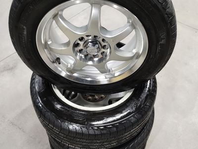 Complete set of 4 Premium Michelin Touring Tires 195/65/15 and Custom MB Wheels