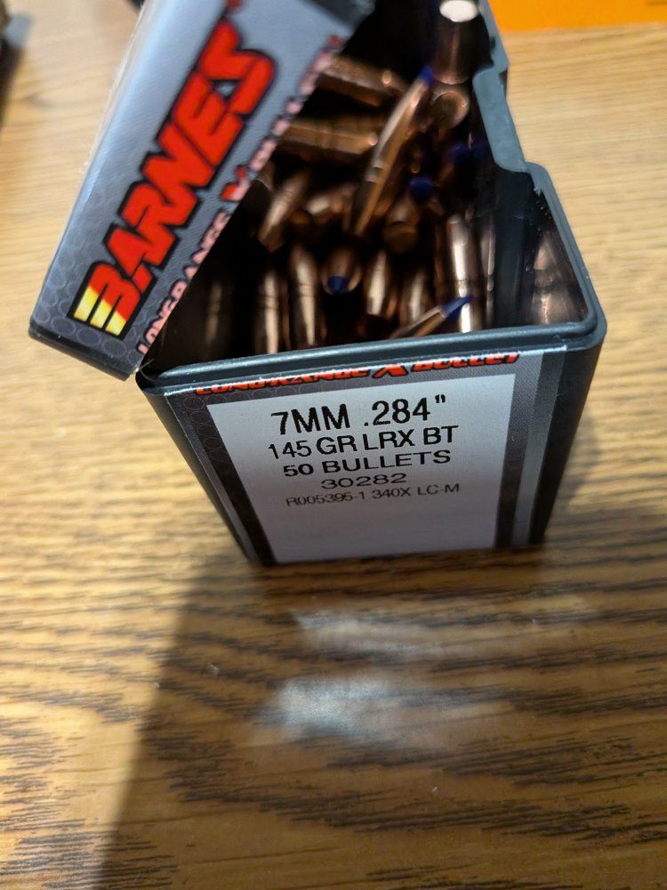 7mm Barnes 145 grain LRX Partial Box