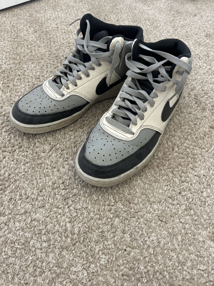 Size 8.5 - Nike Court Vision Next Nature Mid Light Smoke Grey Sail