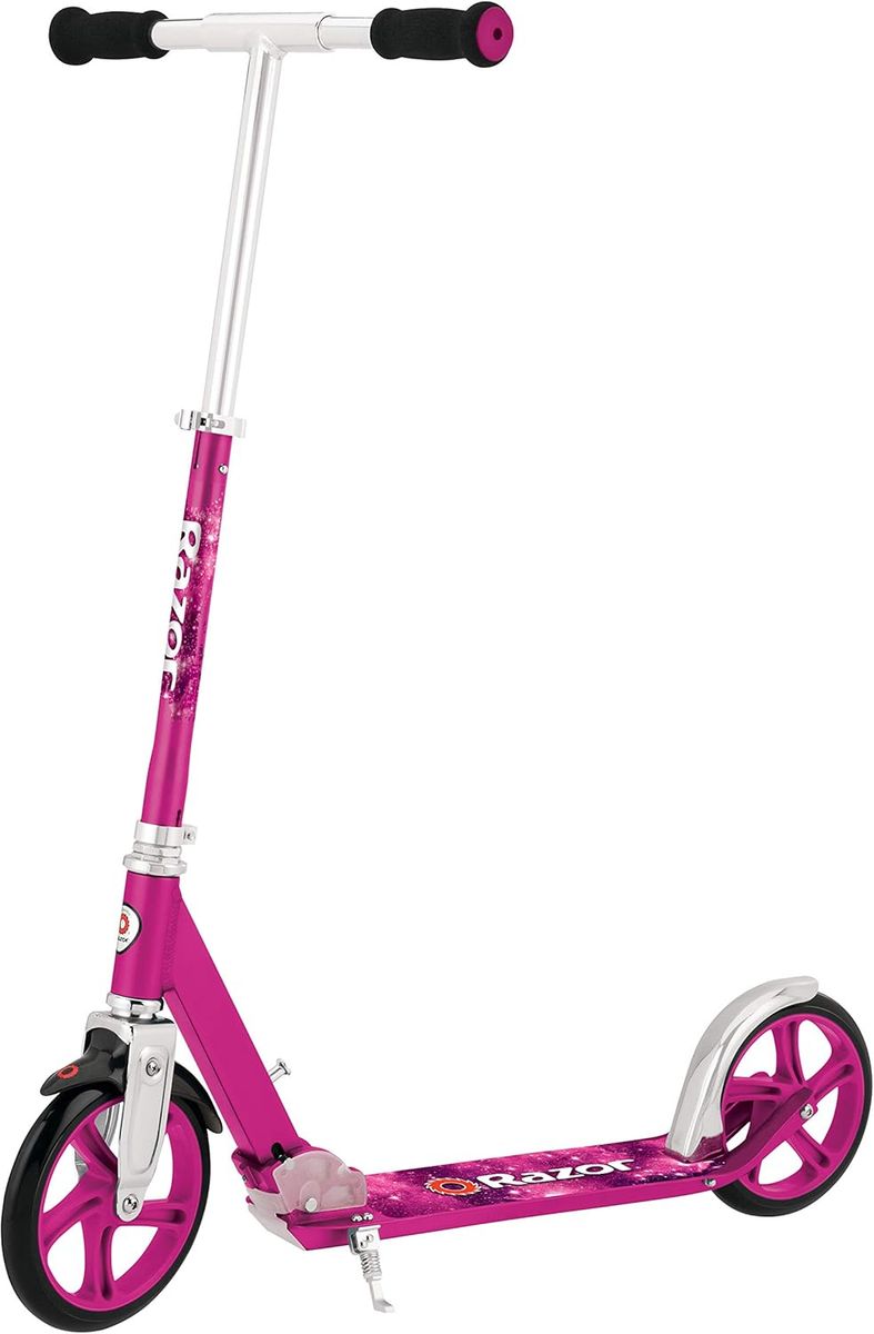Razor A5 LUX Kick Scooter - Pink - FFP,38.6 Inch & A3 Kick Scooter for Kids Ages 8+ - Foldable, Lightweight, Large Wheels