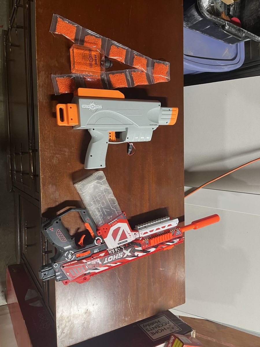 SplatRBall SRB400 Blaster & X-Shot Hyper Gel Blaster with Gel Ammo - Pre-Owned Toy Blaster Bundle