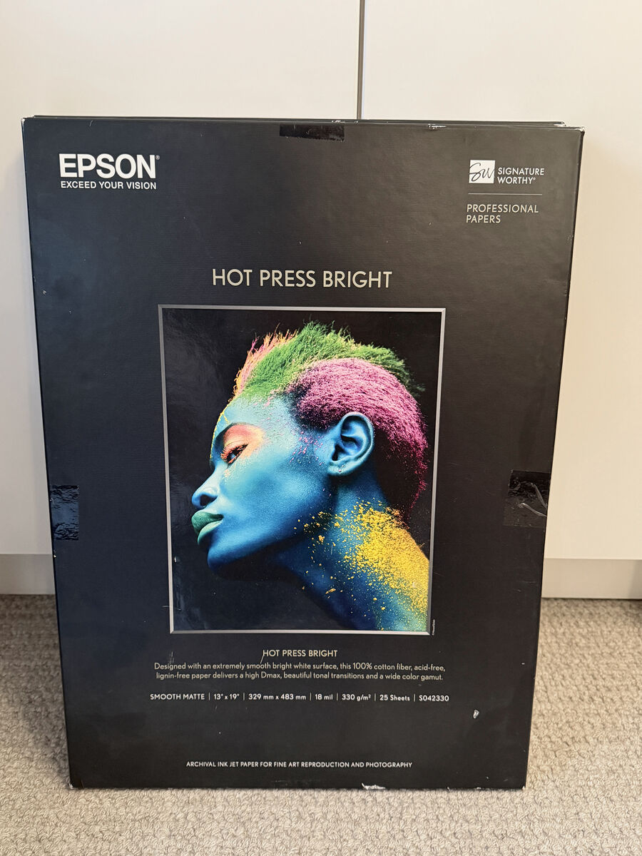 Epson Professional Printing Paper - Hot Press Bright 13x19 Smooth Matte