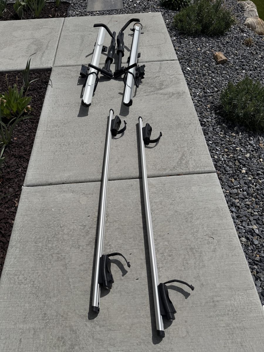 Thule car rack and 2 bike racks