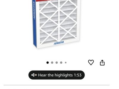 Aerostar 16x25x4 MERV 11 HVAC AC Furnace Air Filters - Lot of 4