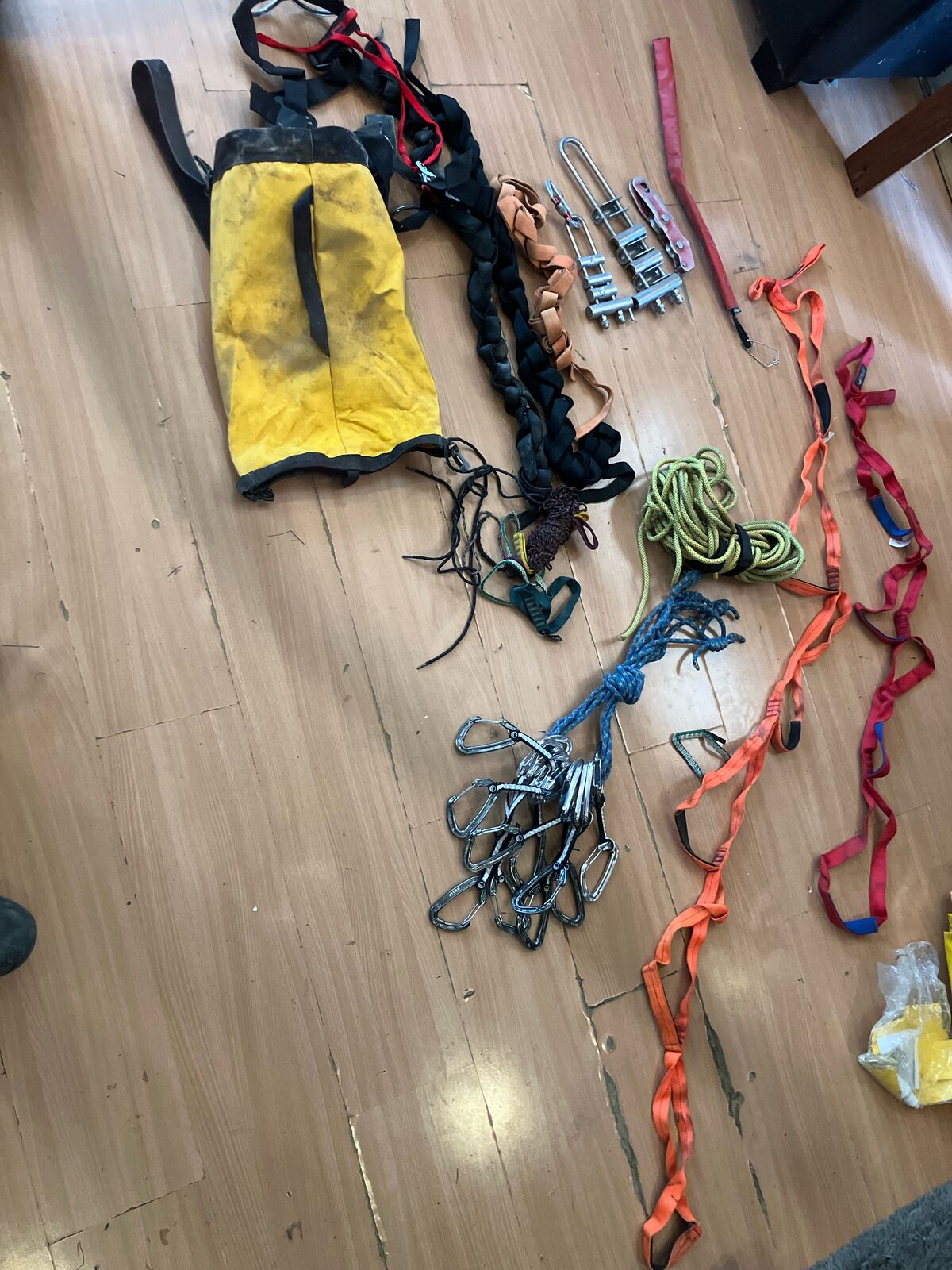 Climbing-canyoneering gear.