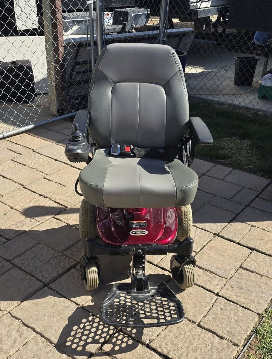 Shoprider Jimmie Power Chair Electric Mobility Scooter Burgundy