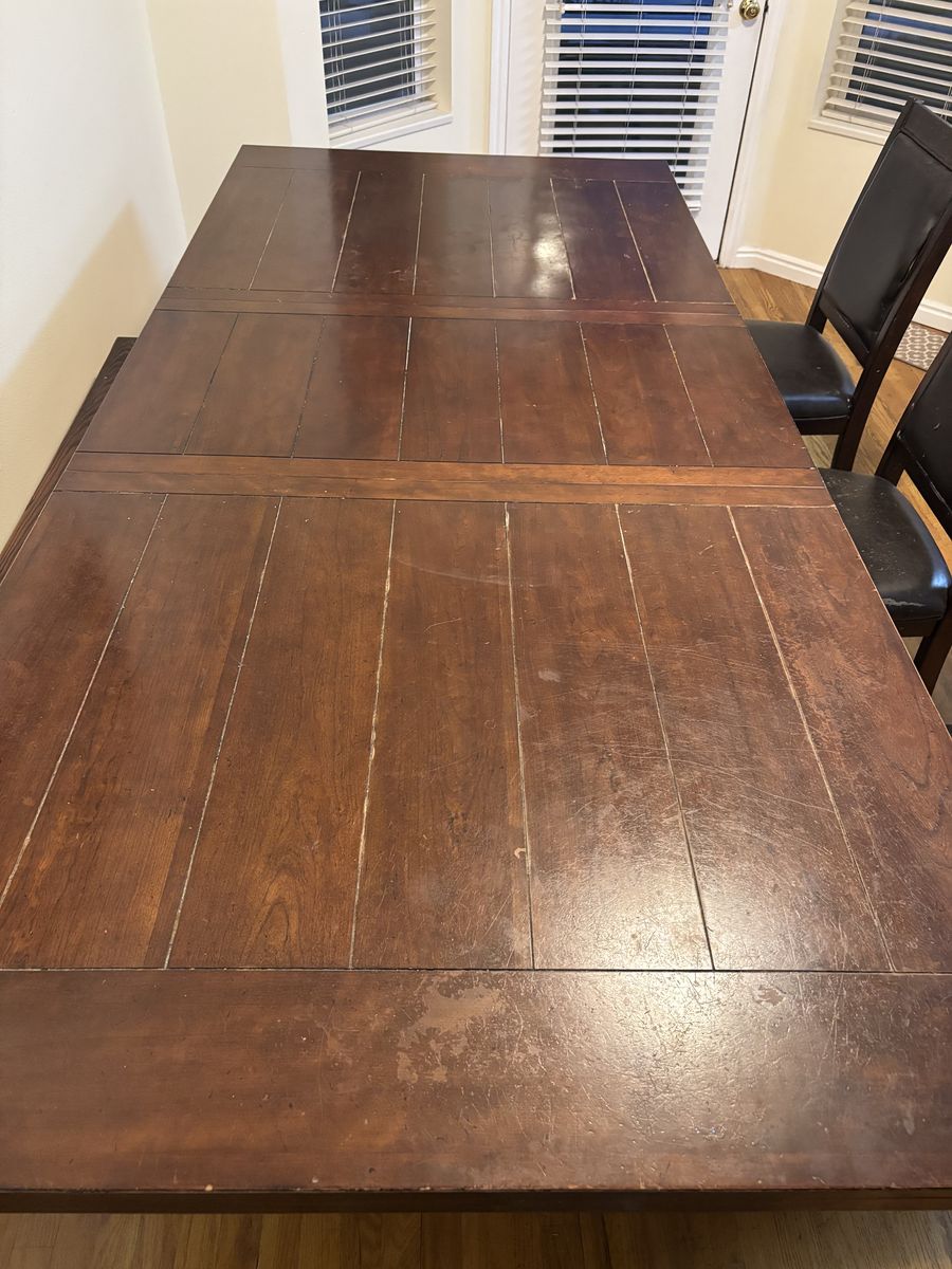 Table, Bench, Chairs