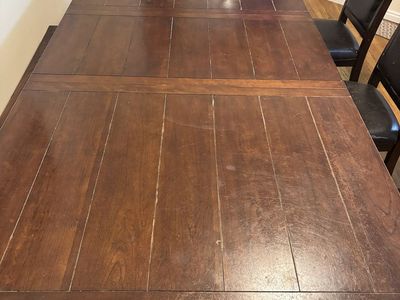 Table, Bench, Chairs