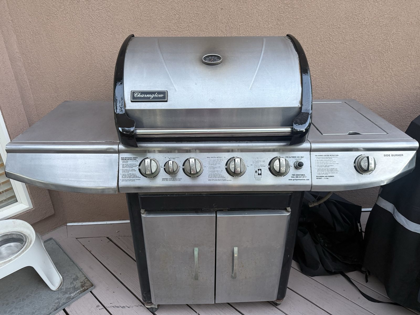Charmglow Stainless Steel Gas Grill - Great for Outdoor Cooking