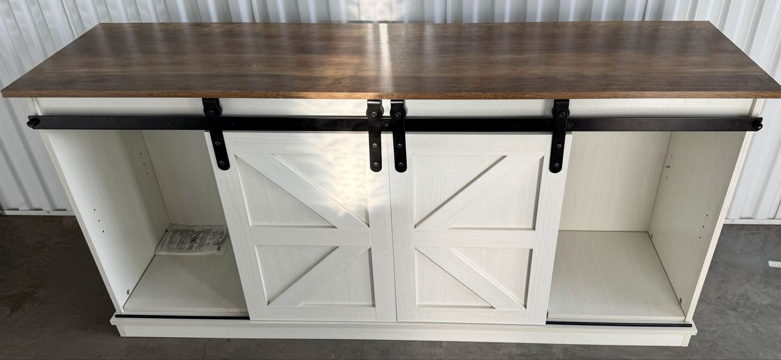 Modern Farmhouse TV Stand / Barn Door Console