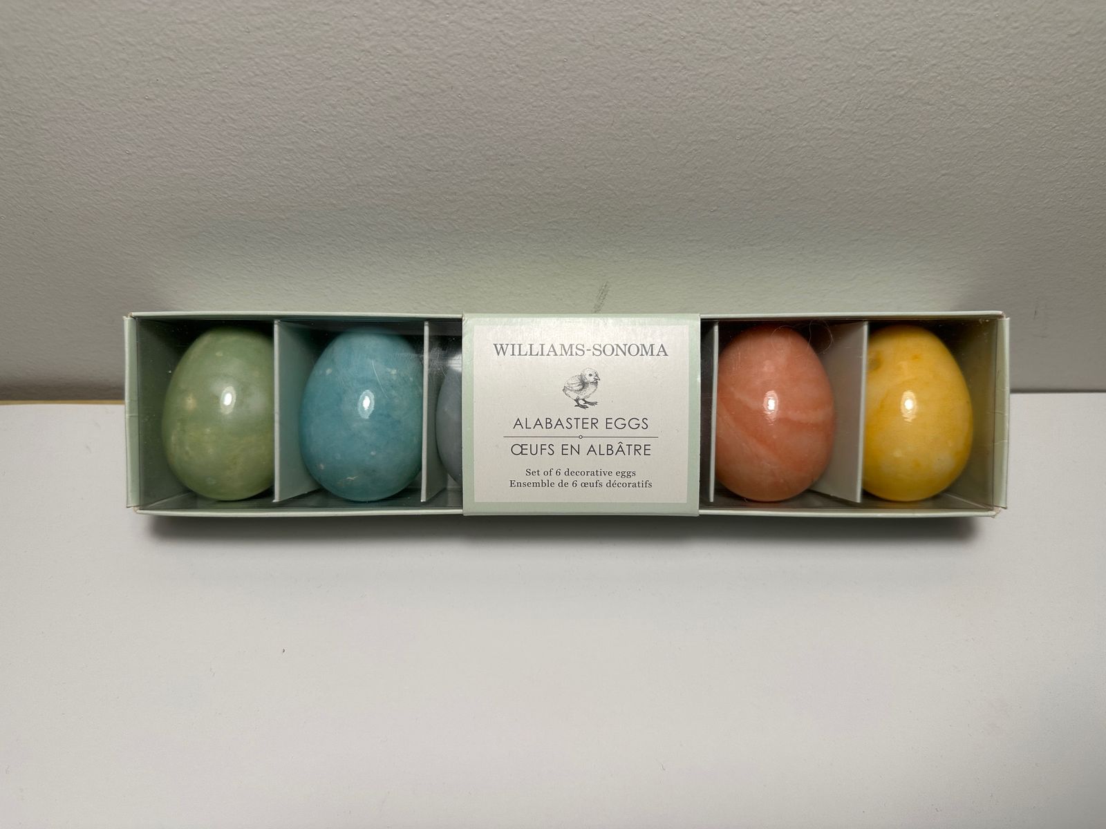 Williams-Sonoma Alabaster Eggs, Set of 6