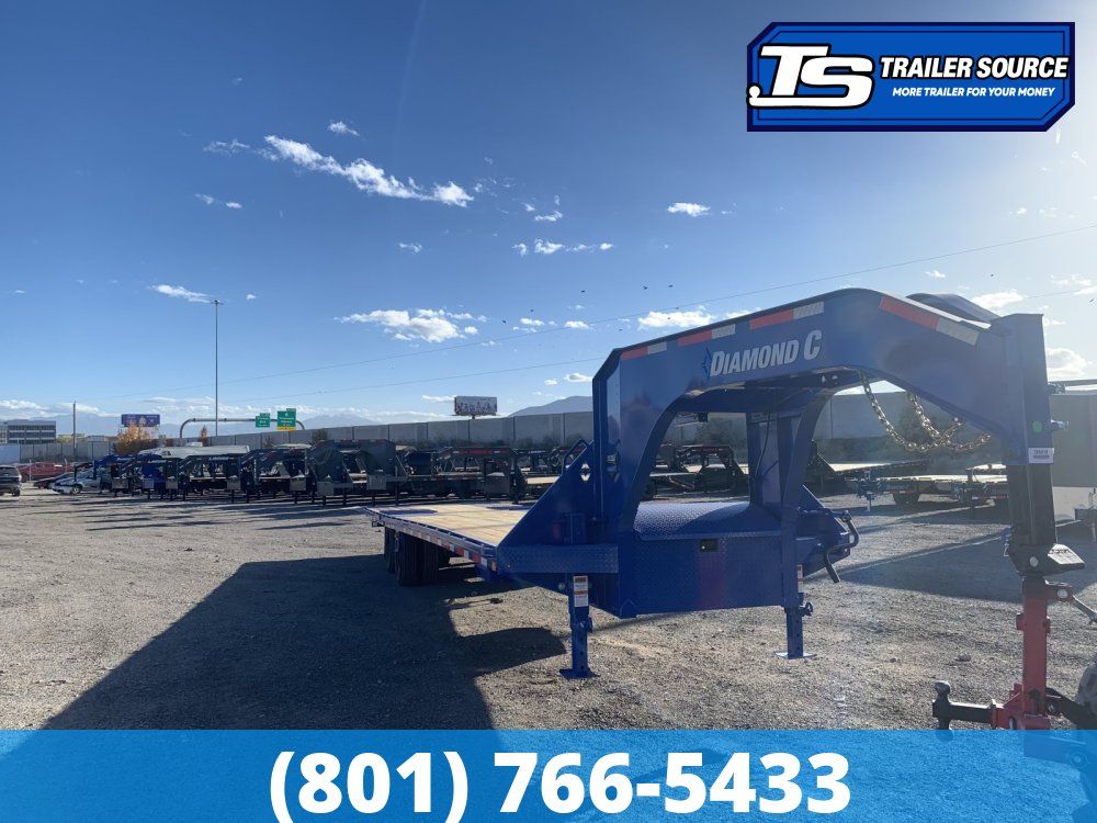 8.5x35 Diamond C FMAX-HDT 212 Gooseneck Hydraulic Dovetail Equipment Trailer -  25.9K GVWR -