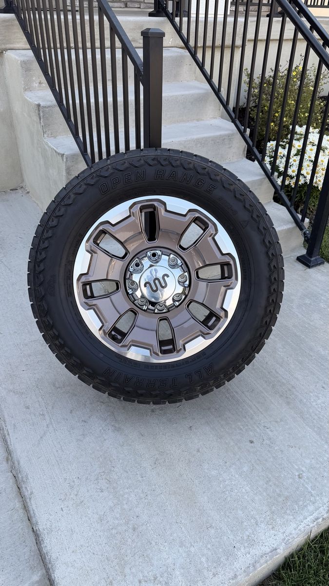Ford F350 King Ranch Rims and Tires 295/60R20 Open Range All Terrain