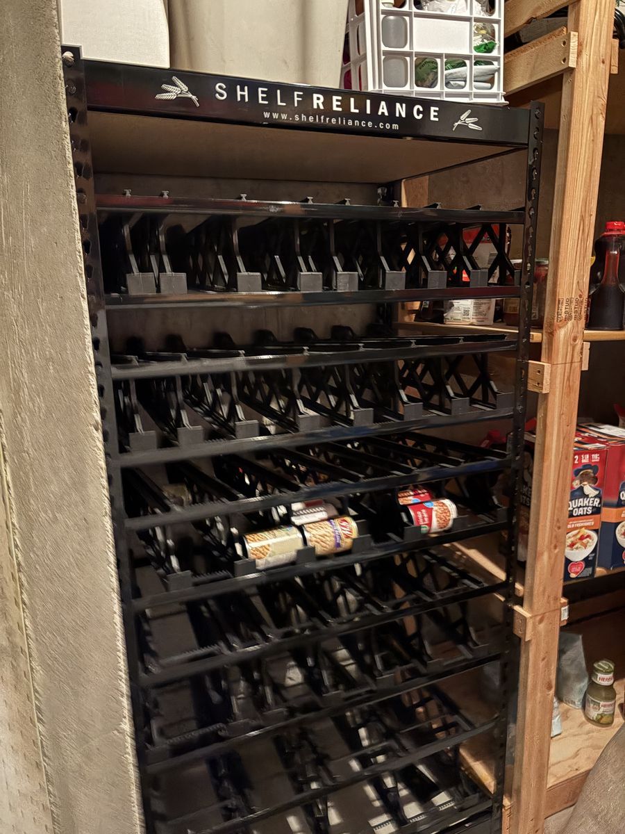 SHELF RELIANCE Cansolidator Food Storage Can Organizer Rack - for small or large cans