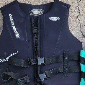 life vest/jacket, Neoprene, ocean pacific, black, XXL; 