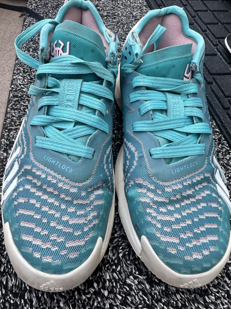 Adidas D.O.N. Issue #4 Youth Size 5 Teal Pink Basketball Shoes