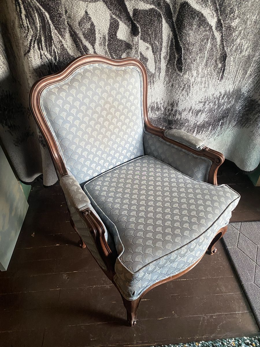 Pair of classy blue upholstered chairs
