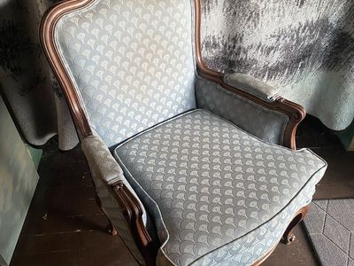 Pair of classy blue upholstered chairs