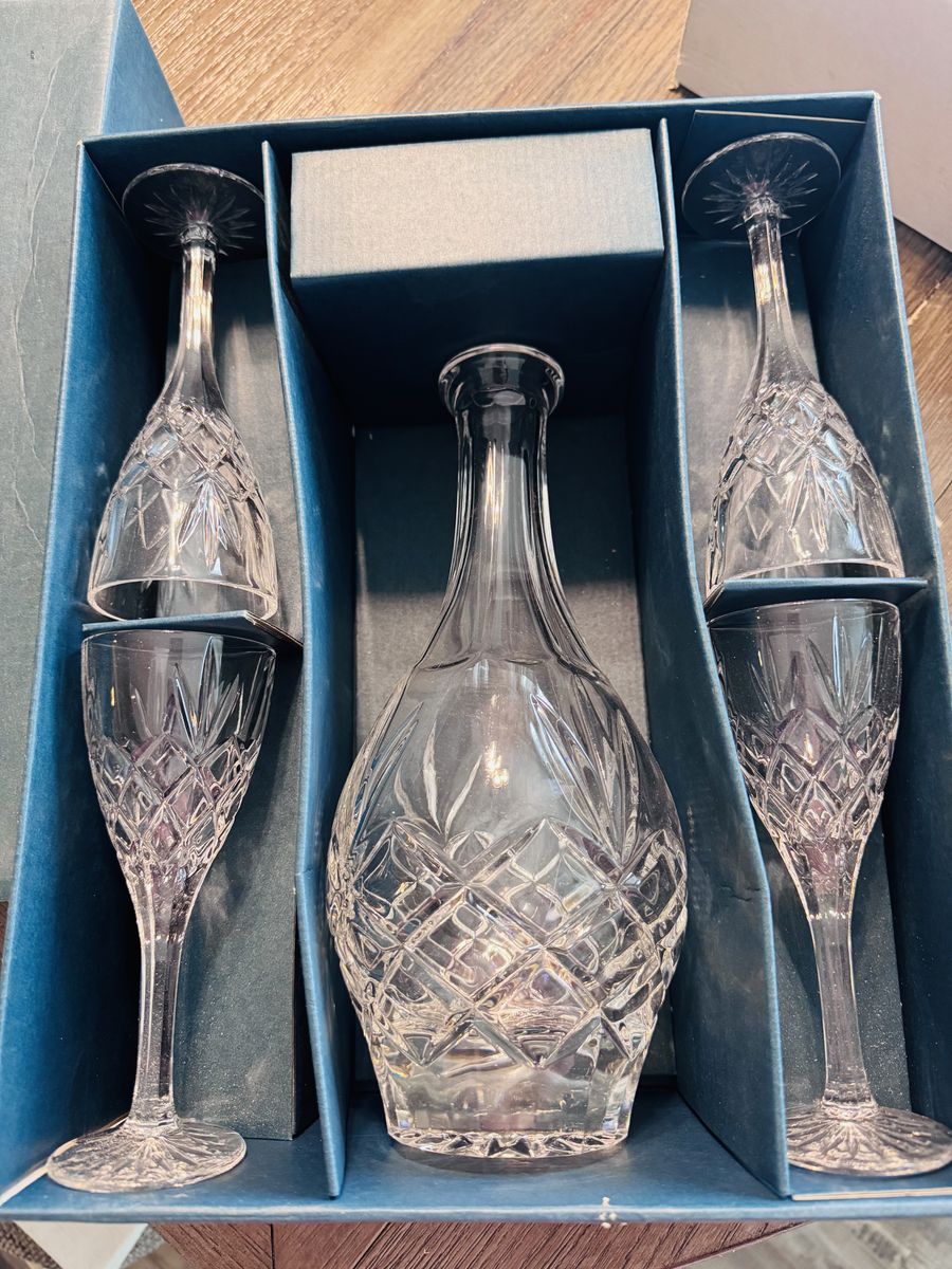 Vintage Bohemian Crystal Decanter Set