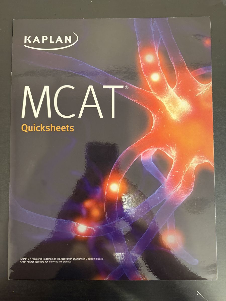 Kaplan MCAT Quicksheets Study Guide Prep Book