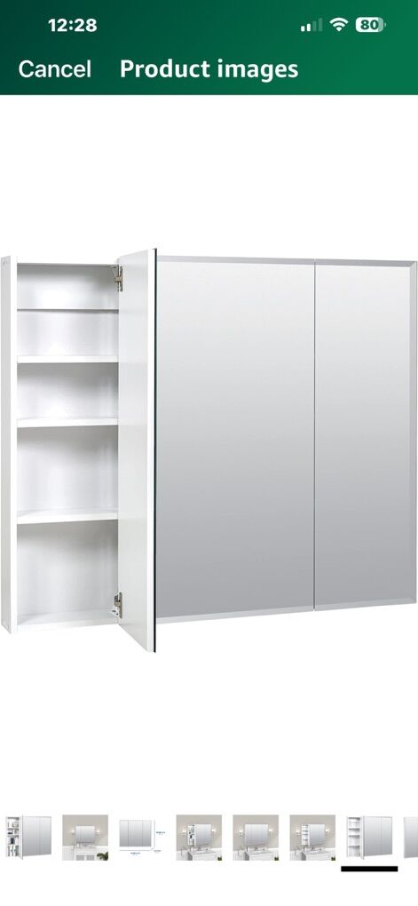 Zenna Home Tri-View Beveled Surface Mount Cabinet