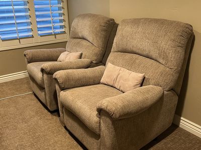 Set of Two Nearly New Power-Reclining Chairs