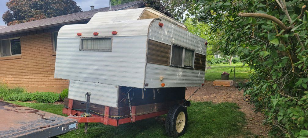 Title: Vintage 1970's Custom Camper Trailer  (2" Ball)