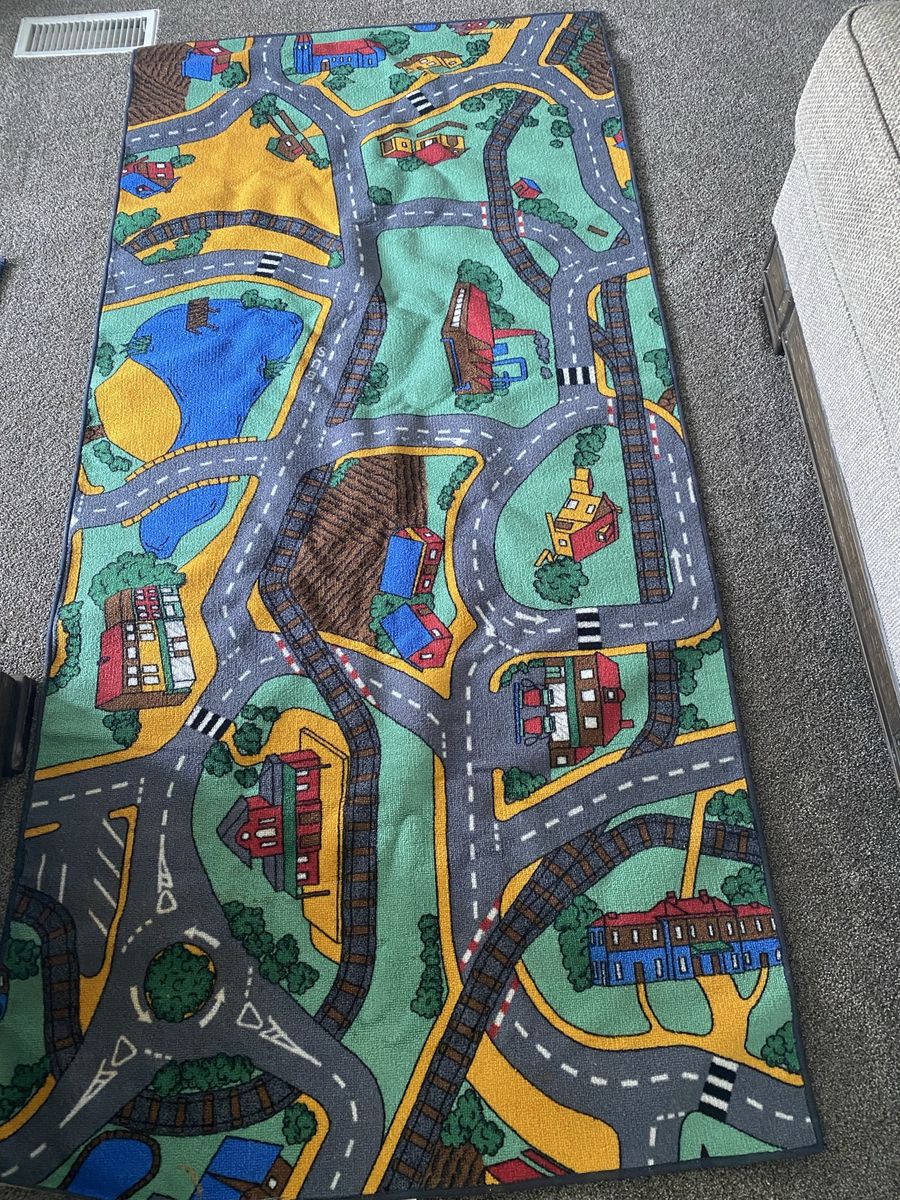 Kids Road City Play Area Rug