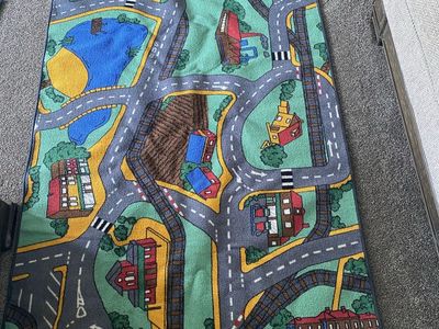 Kids Road City Play Area Rug
