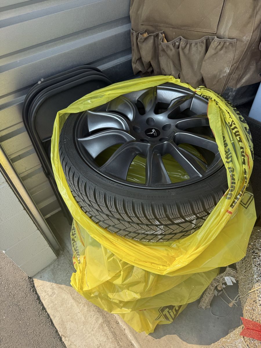 Tesla Model 3 Performance 20” Uberturbine Wheels with Vredestein Wintrac Pro Winter Tires