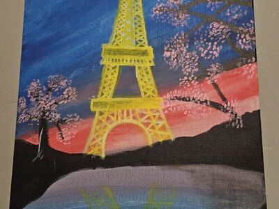 Eiffel Tower Canvas Large 16x20