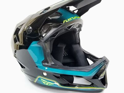 Fly Racing Rayce MTB/BMX Bicycle Helmet (Black/Teal/Hi-Vis, Youth Medium) (73-3623YM-L-R1-S4)