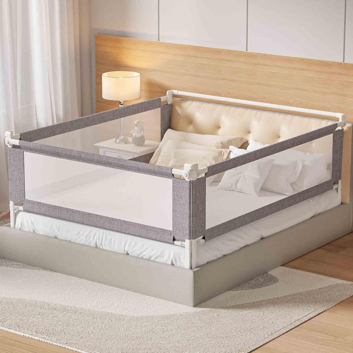 3-Piece Full Size Height Adjustable Baby/Toddler Bed Rail