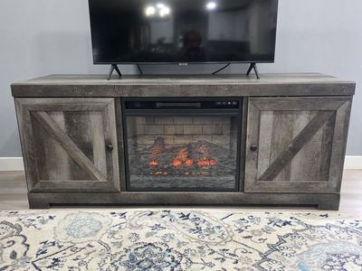 Fireplace TV Console Stand Electric Heater