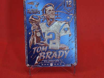 Tom Brady Patriots NFL 3D printed Football Card