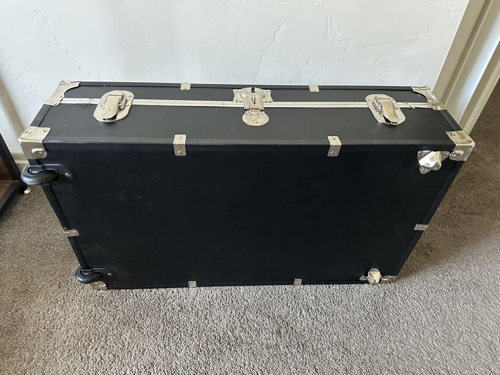Seward Under Bed Footlocker Storage Trunk w/ Wheels & Lock – 31" W x 18" D x 9" H