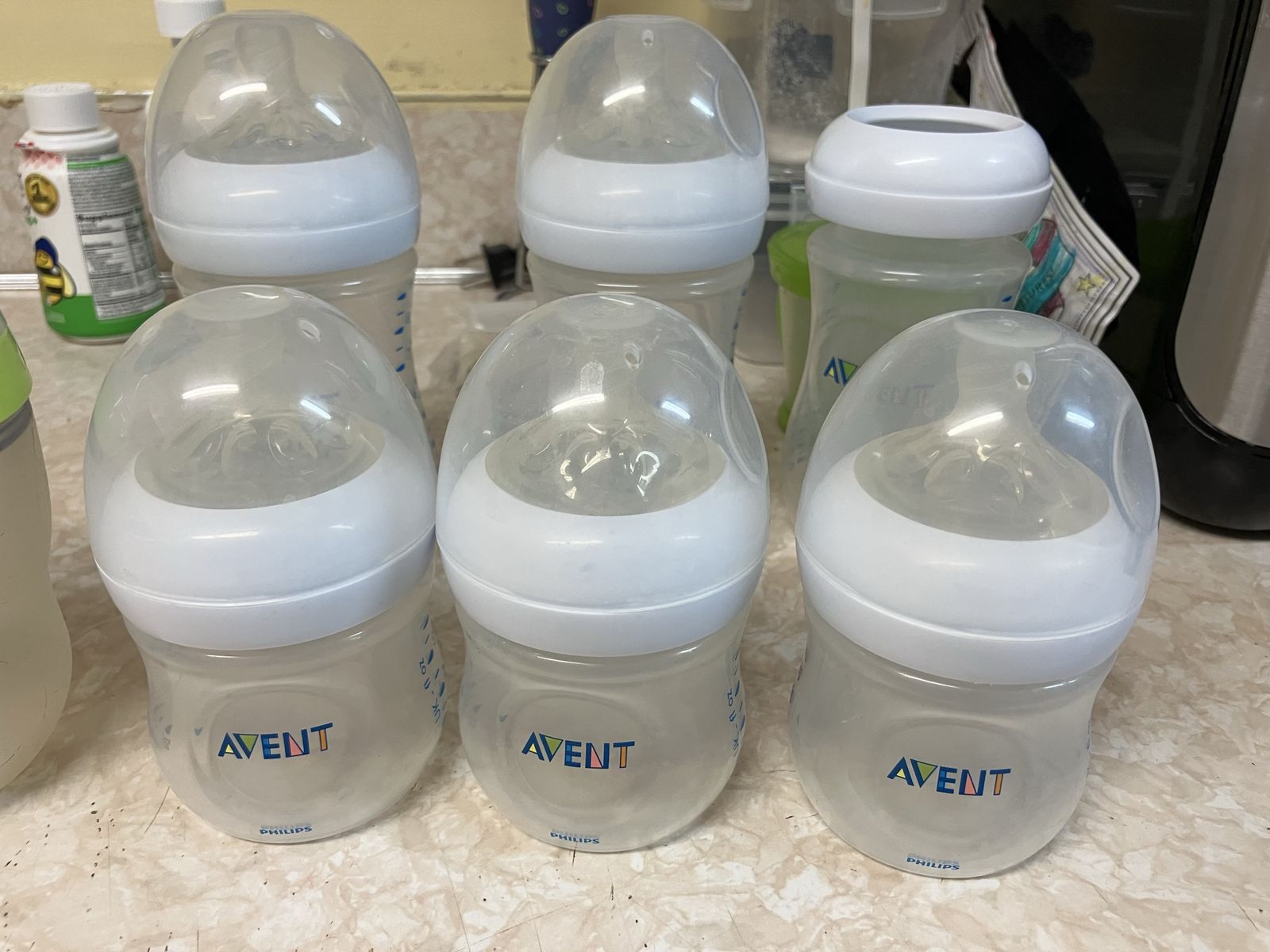 Philips Avent Natural Baby Bottles Set, White, Used Good